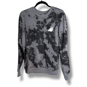 Boosheen Pusheen Fall 2021 Crewneck Sweatshirt Black & Gray Tie Dye Size XS